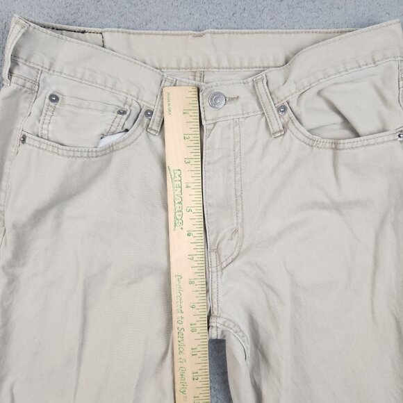Levi's 514 Pants Men's 33x32 Khaki Slim Fit Straight Leg Cotton Modern Jeans - Picture 6 of 12
